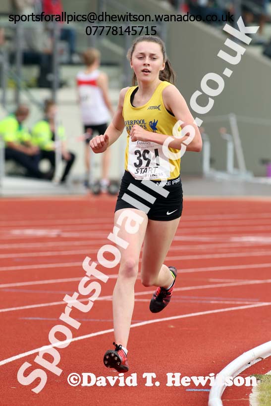 Womens under-17s 3000 metres, Northern Under-13s, U-15s and 17s Championships. Photo: David T. Hewitson/Sports for All Pics